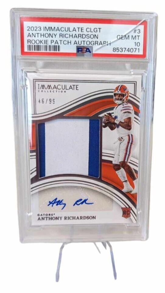 Anthony Richardson Panini Immaculate Collection Collegiate Rookie Patch Autographs #3 Base