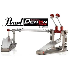Pearl Demon XR Double Bass Drum Pedal P-3502D High-Speed Direct Drive Twin Pedal