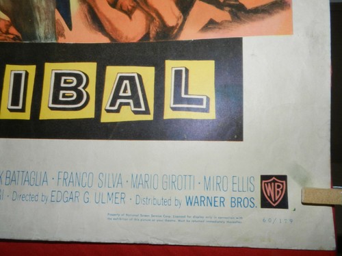 1 Vintage Half Sheet Movie Poster for Hannibal, 1960, Victor Mature - Bild 8 von 12
