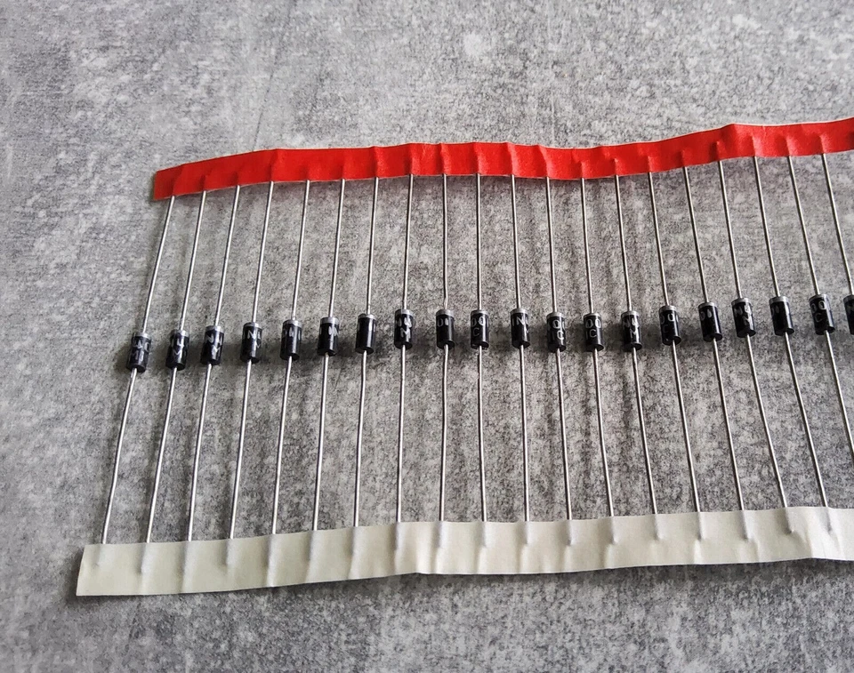 6 Stück 1N5819 Diode, Schottky Diode 40V 1A Gleichrichterdiode DO 41