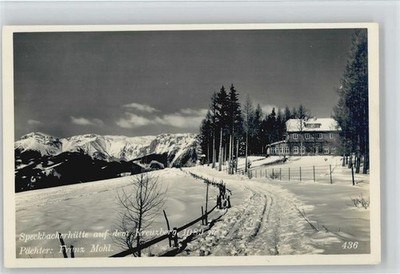 10042416 -  Speckbacherhuette Winter Huettenstempel Rax-Schneeberg-Gruppe