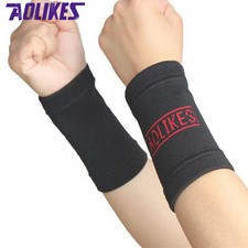 2 Pairs 11 8cm Nylon Elastic Sports Wrist Brace Support Wristbands Sweatbands