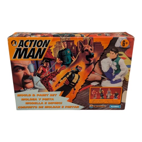 VERY RARE 1997 ACTION MAN MOLDS MAL SET NINJA DR X AQUA POLICE HASBRO NEW MIB ! - Picture 1 of 6