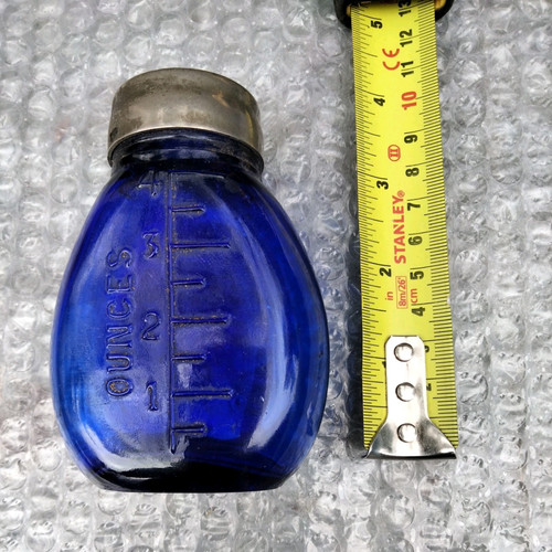 Antique Chemist Glass Bottle in Cobalt Blue for Beatson Clark Rotherham, England - Picture 1 of 3