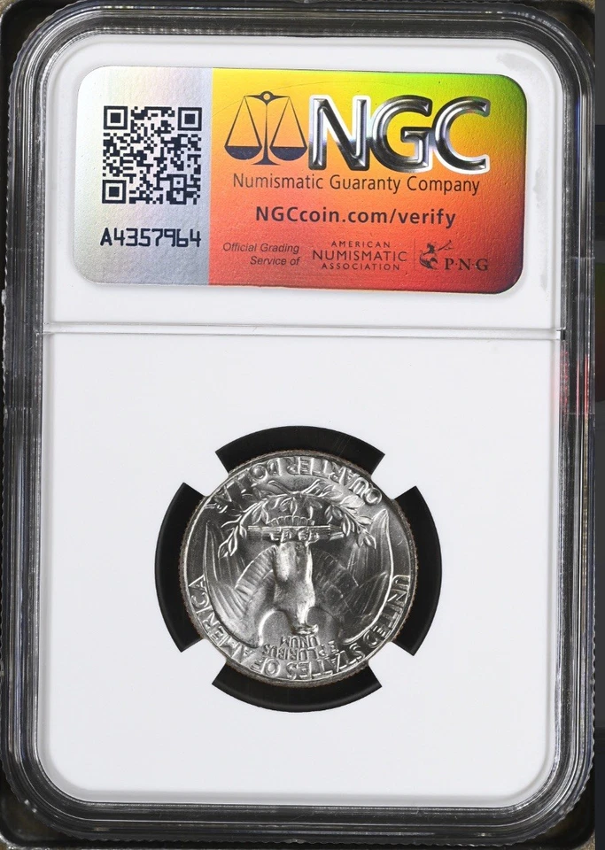 1965 SMS Washington Quarter NGC MS69 - Image 2 of 2