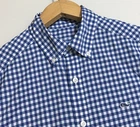 Vineyard Vines Performance Long Sleeve Classic Fit Whale Shirt Blue Check Mens S
