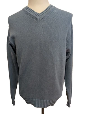 Pull L.L. Bean Bleu Clair Col V Vintage Robuste - Taille S - Photo 1/4
