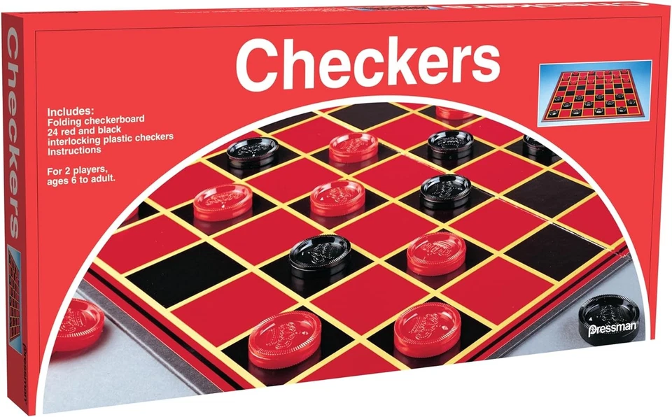 Checkers -- Classic Game with Folding Board and Interlocking Checkers - Image 2 of 4