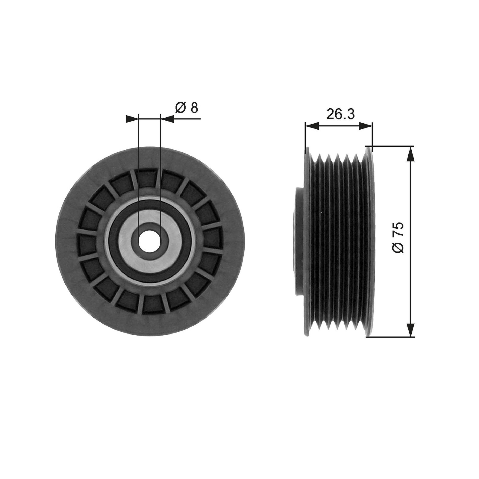 Aux Belt Idler Pulley fits MERCEDES 308D 602 2.3D 88 to 96 OM601.940 Guide Gates - Image 31