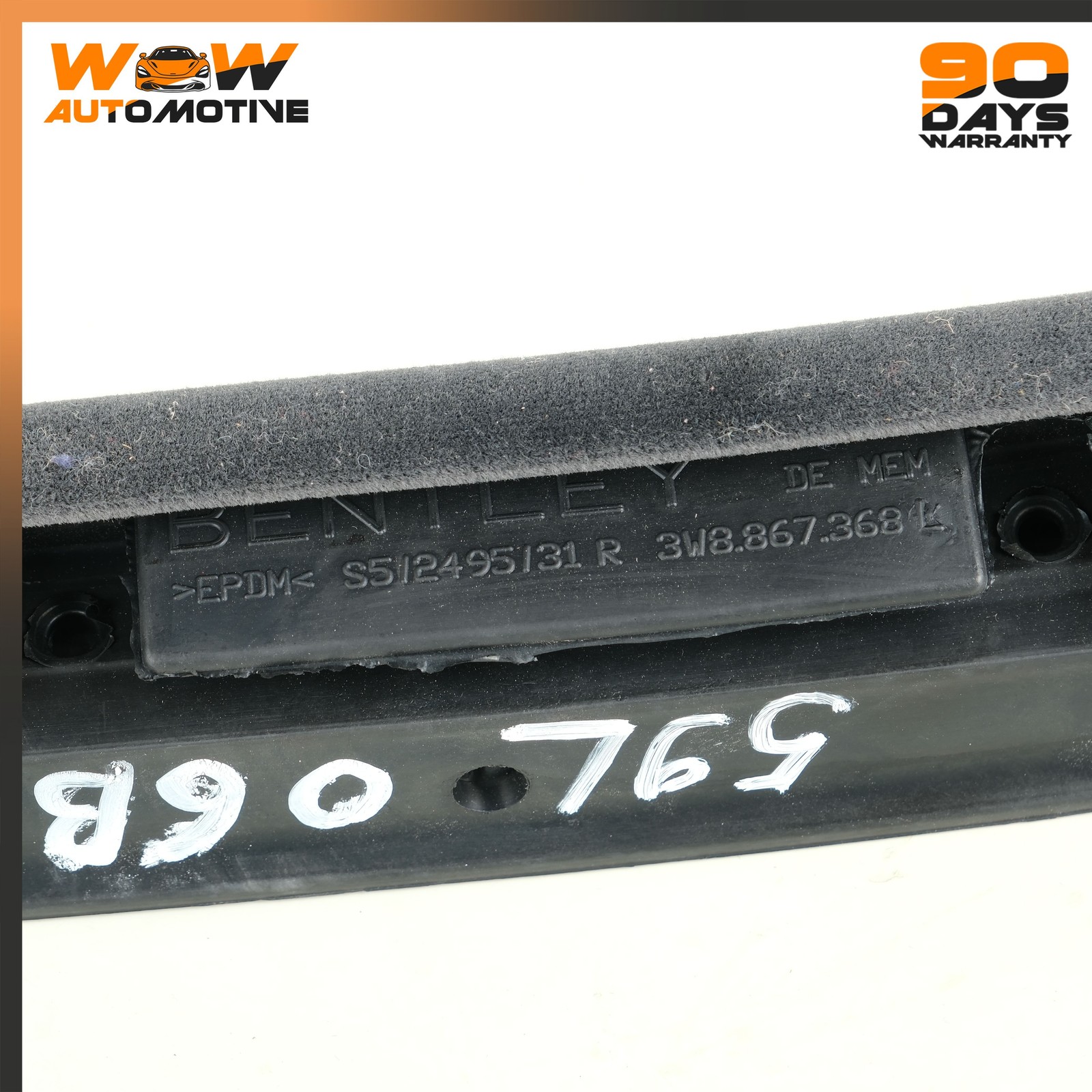 Bentley Continental GT 2010-2012 Right Outer window scraper seal