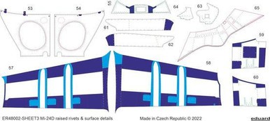Eduard ER48002 1/48 Mi-24D Raised Rivets & Surface Details for