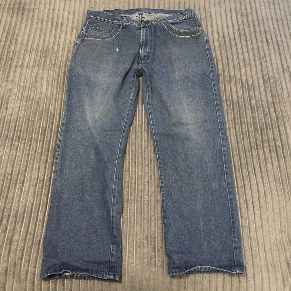 Kani Gold Jeans Mens 36x32 (Fits 34x29) Blue Denim Y2K Streetwear Skate Baggy - Image 2 of 4