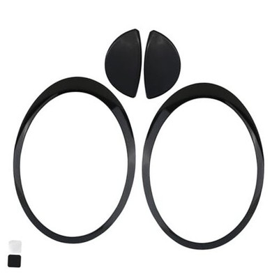 Headlight Trim Ring with Headlight Washer Cover Compatible with 2007-2015 Black