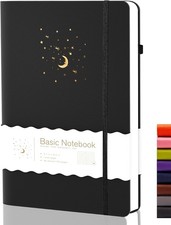 Journal for Women Men Lined Dream Journaling Notebook Diary, A5 Black