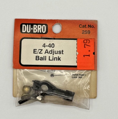 DU-BRO: #259, 4-40 E/Z ADJUST BALL LINK INV. 20