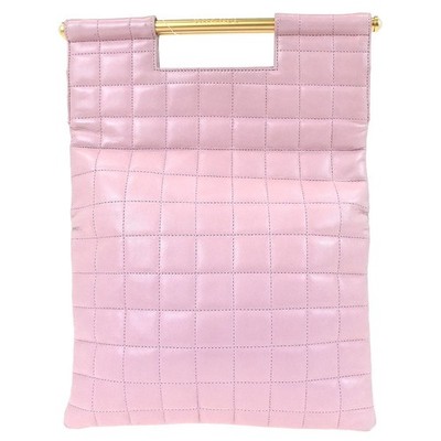 Chanel Pink Lambskin Choco Bar Handbag 188084