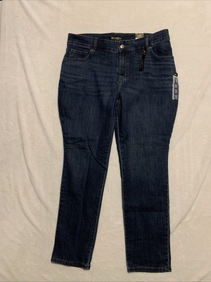 Lee Plus Relaxed Fit Verona Straight Leg Women's 18W Long Blue Denim Jeans New