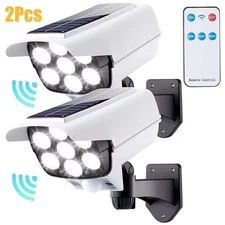 2/4x Solar Motion Sensor Lights Outdoor Wireless 77LED Flood Security Spotlights
