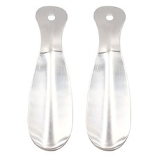 2 Pcs Stainless Steel Shoes Horns Wearing Helper for Seniors Men