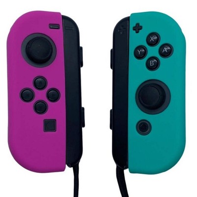 JenDore Pink Teal Silicone Protective Covers Compatible with Nintendo Switch Joy