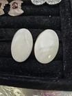 Of Pearl Oval Earrings Pierced Studs Mother