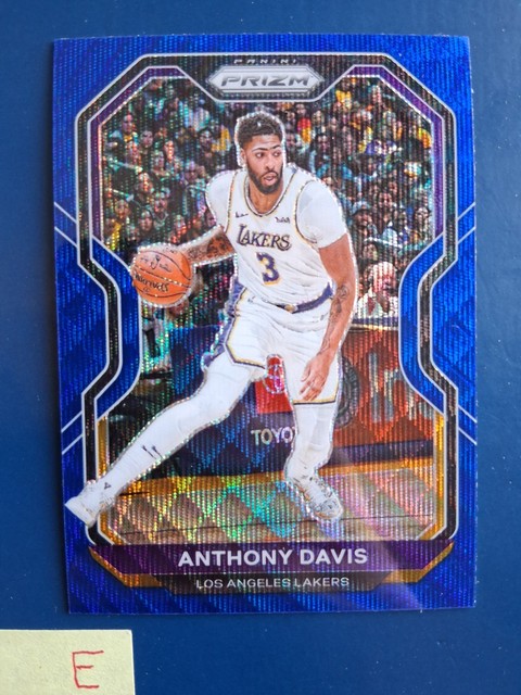 2020-21 Panini Prizm Blue Wave Prizm Anthony Davis #109 Los Angeles Lakers