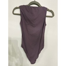 Auden Luxury Collection V-Neck Bodysuit Soft Purple Gray Size S, M, XL