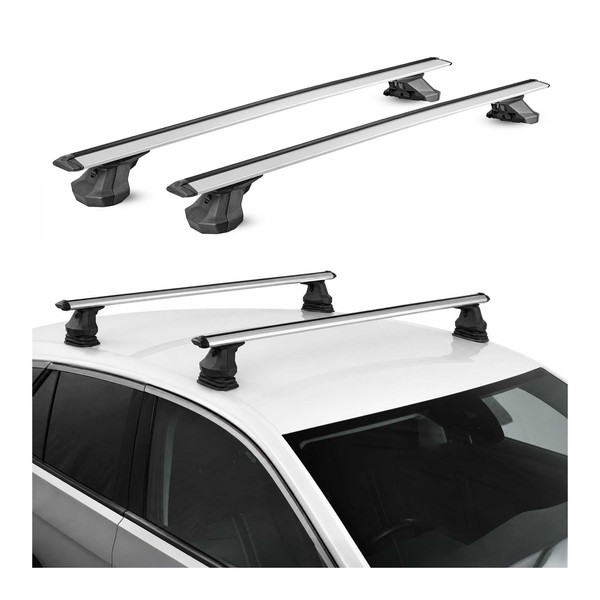 DachträGer FüR ŠKoda Fabia I (6Y) 1999-2007 Aluminium 2 StüCk 75 Kg TÜV Silber-image