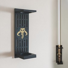 Lightsaber Wall Mount with Pattern, Wooden Stand for 04