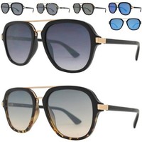 Mens Oversized Sunglasses Pilot Womens Brow Bar Oval Aviation Black Shades UV400