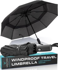 Travel Umbrella - Windproof Compact - Small Mini Portable Umbrella for Rain w...