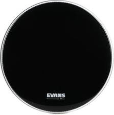 Evans EQ3 Black Resonant Bass Drumhead - 18" - No Port