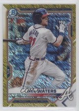 2021 Bowman Chrome Prospects Gold Shimmer Refractor 25/50 Drew Waters 12fp