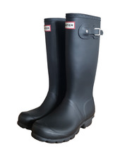 Hunter Boots Original Kids Matte Black Girls Sz 5 Boys Sz 4 Rubber Rain Boots
