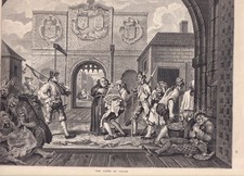 The Gates of Calis. Genuine Antique Engraving is guaranteed to be over 100 Years