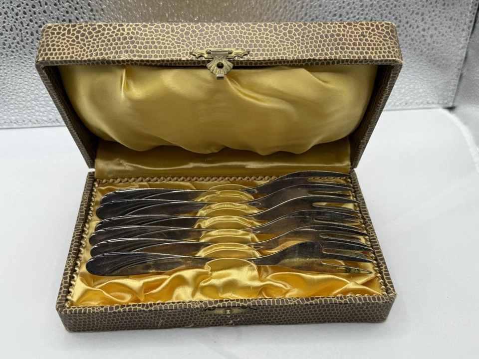 J3 wmf silber besteck patent 90 18 Kuchengabeln Alt Rar - Bild 2 von 4