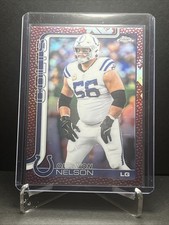 2025 Topps Chrome Football Quenton Nelson Football Leather Parallel SP COLTS