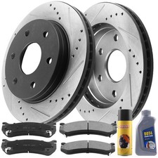 Front E-Coat Brake Rotors & Ceramic Pads For 02-06 Escalade Express Savana 2500