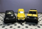 3 Lot Tonka Trucks With Car/trailer Steel Racing Team Vintage 70-80s Collectible