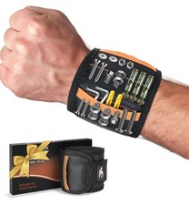 Magnetic Wristband for Tools   Ultra-Strong 15 Neodymium Magnets Hold Screws,...