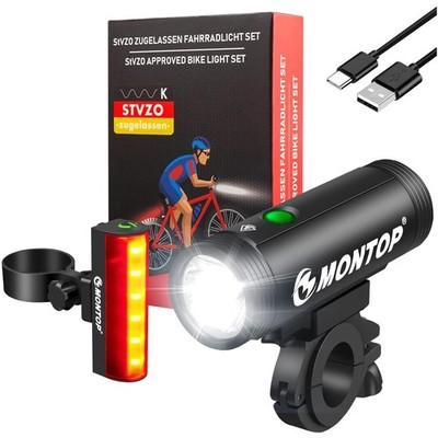 Fahrradlicht Set Fahrradbeleuchtung Fahrradlampe LED USB
