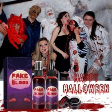 Halloween Fake Blood Washable Realistic Effects Makeup Set Stage Blood for calm