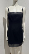 Laundry Design Slip Sun Dress Sz 6 Mini Spaghetti Strap Party Little Black Zip