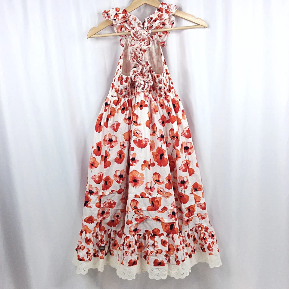 Matilda Jane Enchanted Garden Playful Poppies Printed Maxi Dress Girls Size 8 - Image 4 of 4