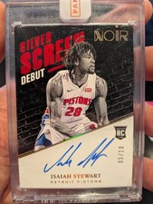 Isaiah Stewart Noir Rookie Gold On Card Auto /10