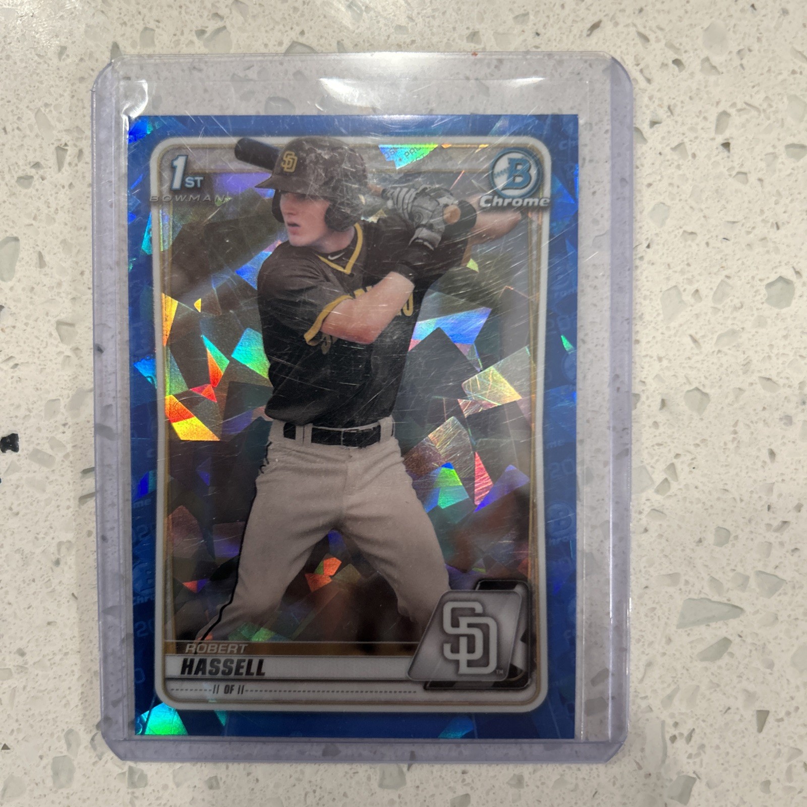 Robert Hassell 2020 Bowman Chrome Sapphire 1st Padres Nationals QTY BD-39