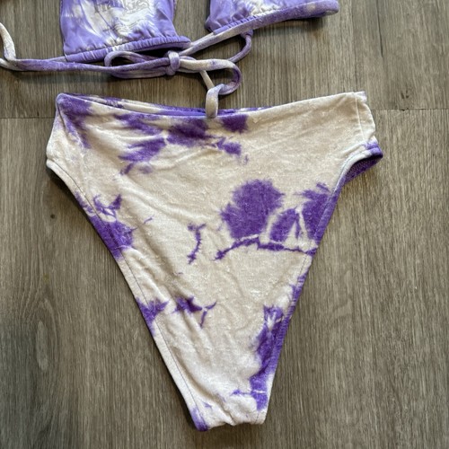 Frankies Bikinis Damen X-Small 2-teilig Samt Batik String Bikini Badeanzug XS - Bild 6 von 9