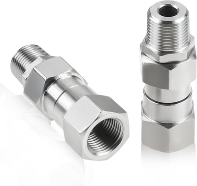 #ad 2 Pack 3 8quot; NPT Pressure Washer Swivel Fittings Stainless Steel 3 8quot; Male to Fe $25.18