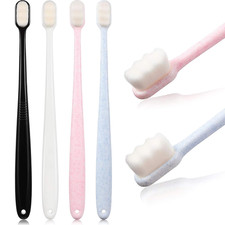 4 Pieces Extra Soft Toothbrushes for Sensitive with 20000 Micro Nano Bristle for
