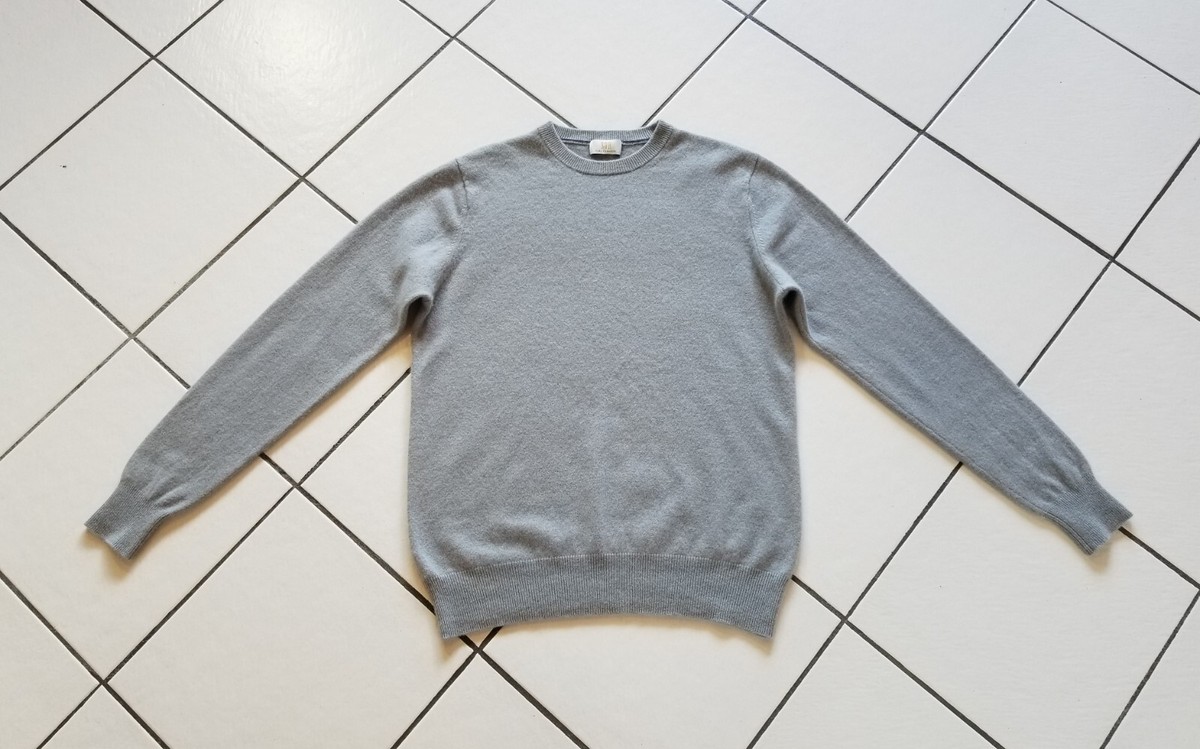 Sor kuschelig weicher kasual eleganter Herren Kaschmir Pullover Grau Patches